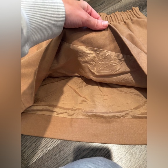 J. Crew Camel Mini Skirt wool blend fall neutral minimalist short size 6 - Picture 9 of 11